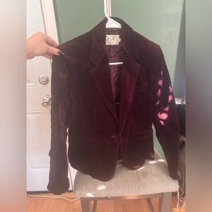 Burgundy Chaus Womens Blazer Size 6